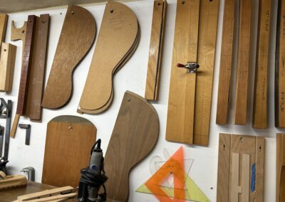 Traditional guitar building workshop at Vincent Guitars